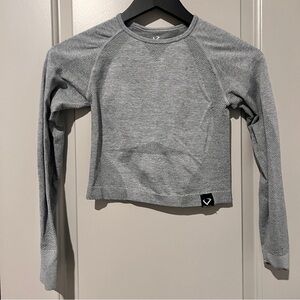 SOLD OUT- Violate the Dress Code Amore Seamless Grey Cropped Top. Size M.